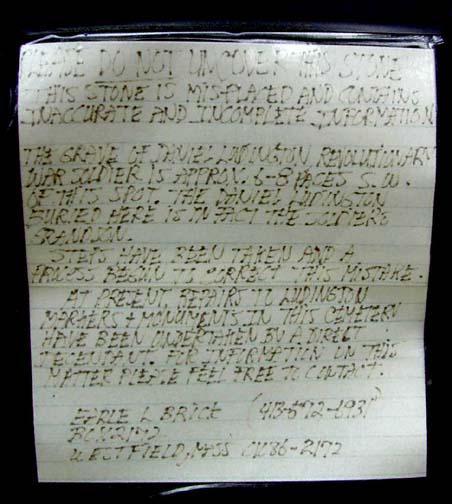 Tombstone of Capt. Daniel Ludington