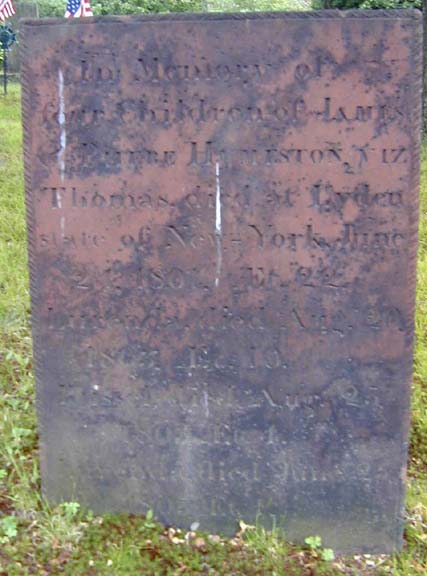 Tombstone of the Humeston Children