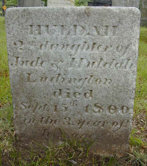 Tombstone of Hildah Ludington