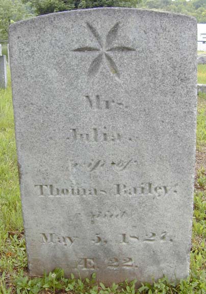 Tombstone of Julia Bailey