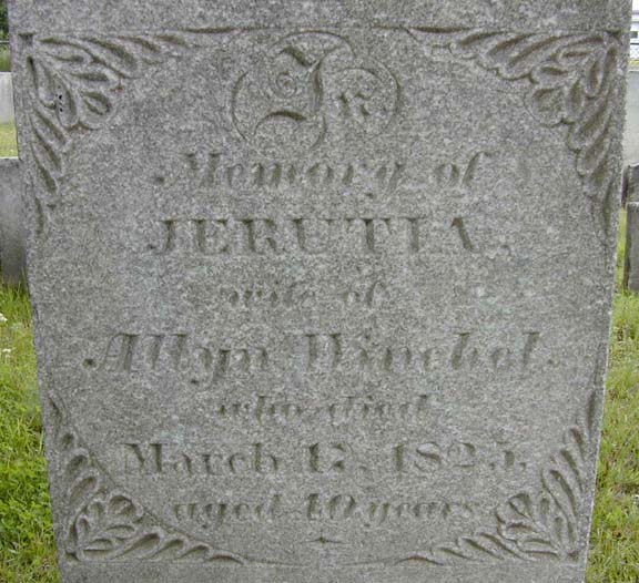 Tombstone of Jerutia Winchel
