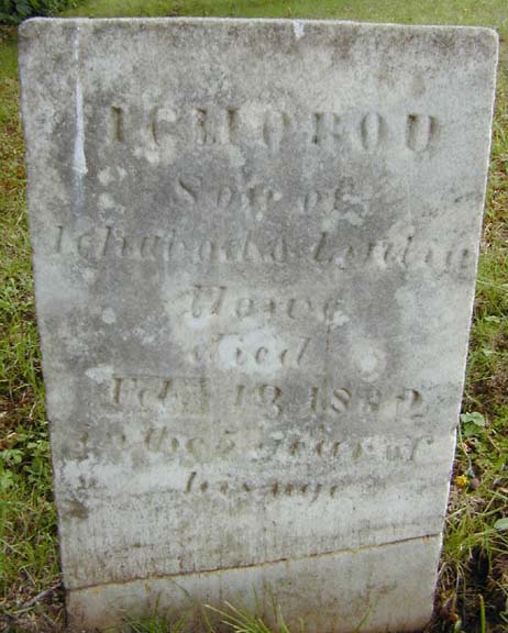 Tombstone of Ichobod Howe, Holyoke, MA