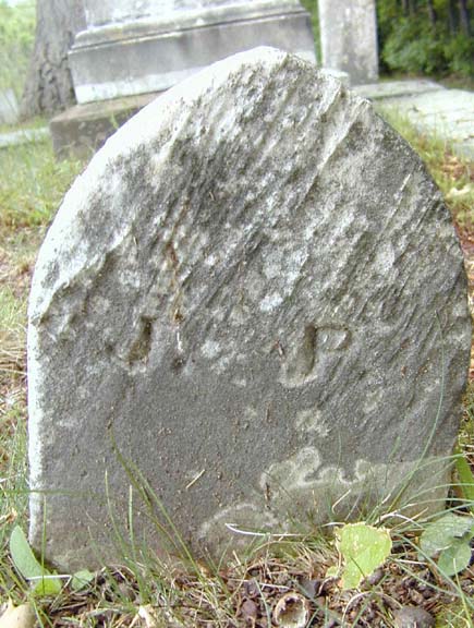 Footstone -- J.P. -- Perksins family plot, Holyoke, MA