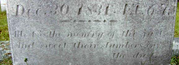 Tombstone of Wm. Perkins, Holyoke, MA