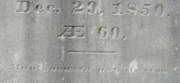 Tombstone of William Perkins, Holyoke, MA