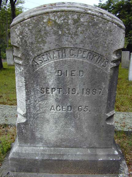 Tombstone of Asenath C. Perkins, Holyoke, MA