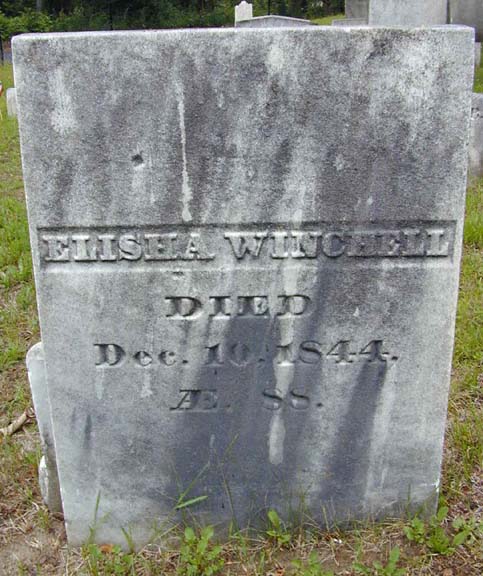 Tombstone of Elisha Winchell, Holyoke, MA