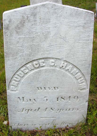 PTombstone of Prudence C. Hannum, Holyoke, MA
