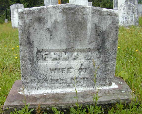 Tombstone of Emma J. Bliss, Holyoke, MA