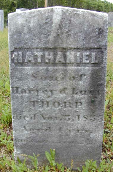 Tombstone of Nathaniel Thorp, Holyoke, MA