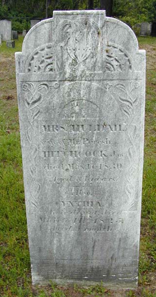 Tombstone of Huldah Hitchcock, Holyoke, MA