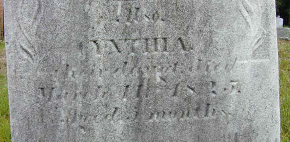 Tombstone of Huldah Hitchcock, Holyoke, MA