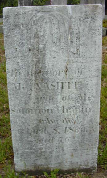 Tombstone of Vashti Chapin, Holyoke, MA