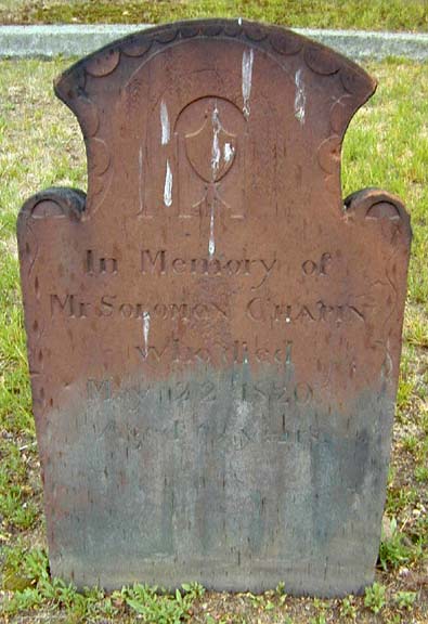Tombstone of Solomon Chapin, Holyoke, MA