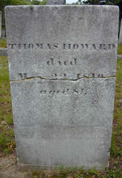 Tombstone of Thomas Howard, Holyoke, MA