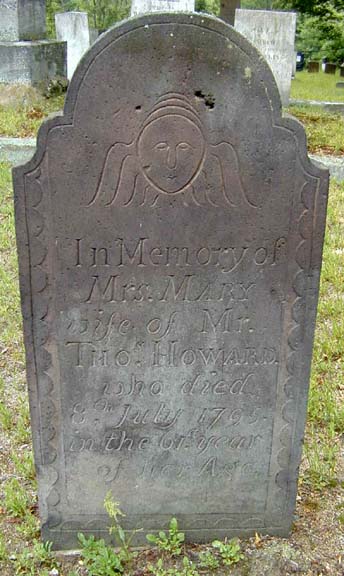 Tombstone of Mary Howard, Holyoke, MA