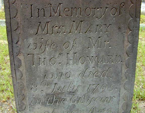 Tombstone of Mary Howard, Holyoke, MA
