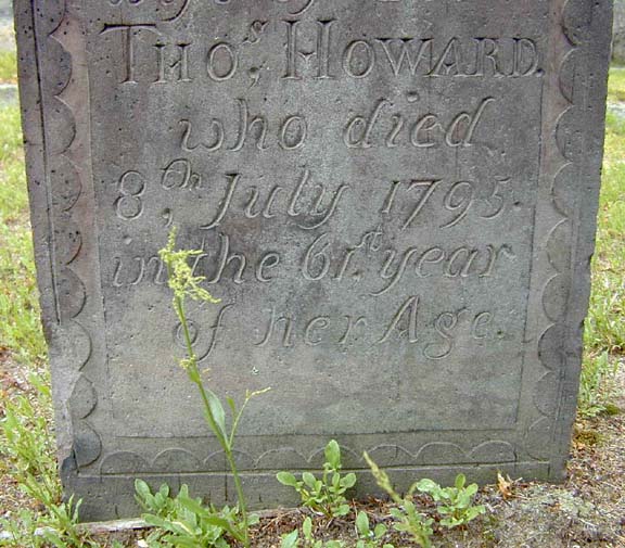 Tombstone of Mary Howard, Holyoke, MA