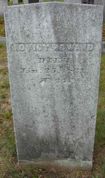 Tombstone of Lovicy Howard, Holyoke, MA