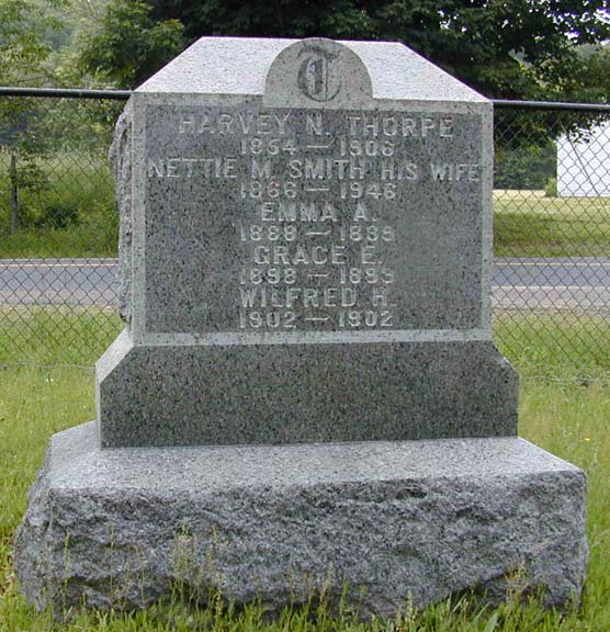 Thorpe Family Memorial Inscription, Holyoke, MA