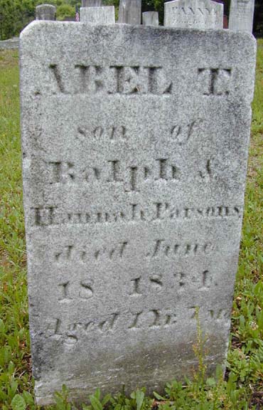 Tombstone of Abel T. Parsons