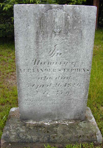 Tombstone of Alexander Stephens