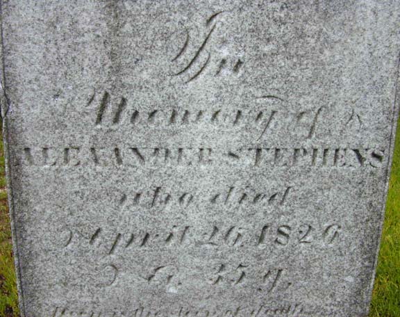 Tombstone of Alexander Stephens