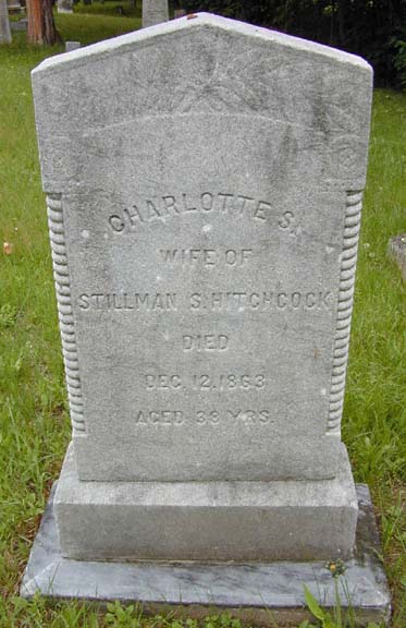 Tombstone of Charlotte S. Hitchcock